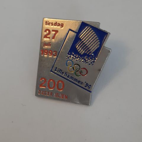 200 dager igjen - Lillehammer 94 - pins