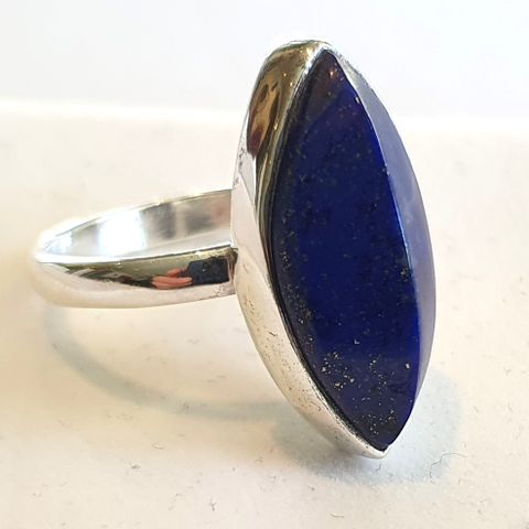 Afghan Lapis Lazuli 13.5cts Sølv 925 Silver Ring Str.60