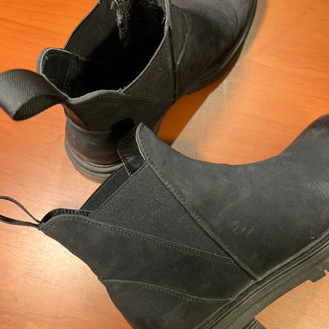 Boots, dame, semsket BLACK str 40, vegan