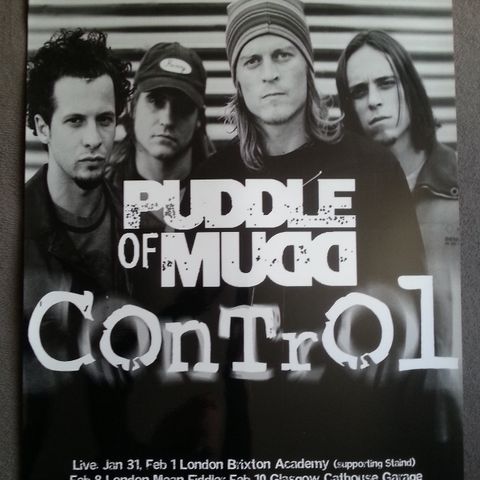 Puddle Of Mudd - Control (Turneplakat)