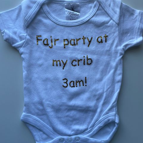 Body «Fajr party at my crib» str 0-3mnd