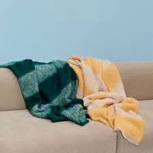 Hay mohair blanket yellow - nytt