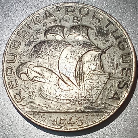 Portugal 2,50 escudos 1946 .650 sølv NY PRIS