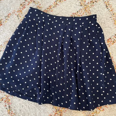 Vintage polkadott skjørt med lommer