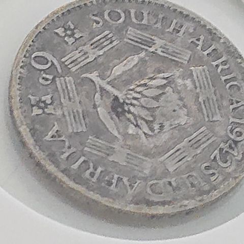 Sør Afrikansk sølv mynt fra 1942.