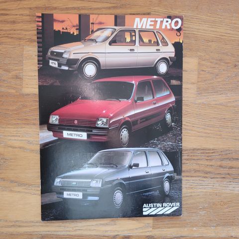 Brosjyre Austin Metro 1986