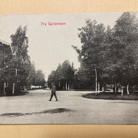 Fra Gardermoen militærleir - N. K. 1270 - stemplet 1907