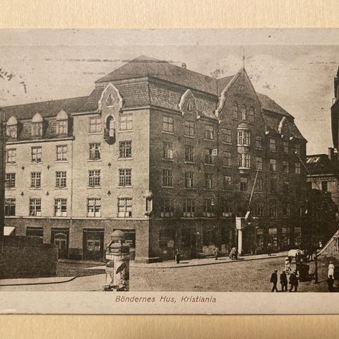 Böndernes Hus Kristiania stemplet 1. des. 1920