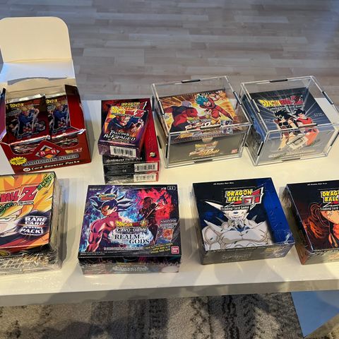 Dragon ball Z/GT/Super kort, sjeldne Booster packs, displays fra Score 2002  mm