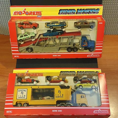 Majorette 3098/3095 Lastebil transporter, Formel 1 Racing sett