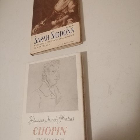 Biografier. Frederic Chopin. Sarah Siddons.