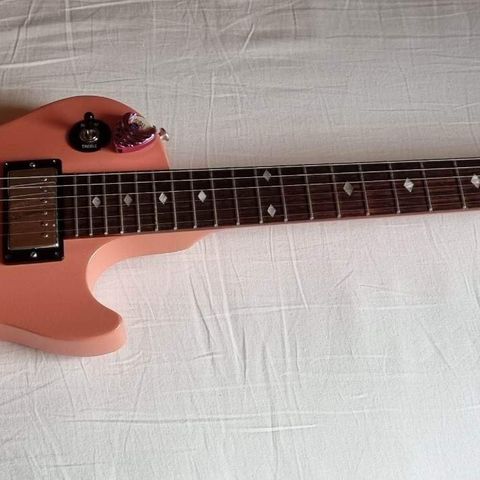Gibson Les Paul Vixen elektrisk gitar i korallrosa