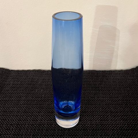 Blå retro vase glass - NY PRIS