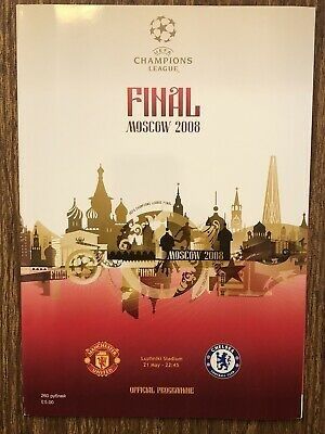 Manchester United mot Chelsea CL-finale 2008 fotballprogram