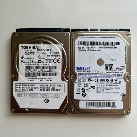 HDD 2.5 160gb / 250gb TOSHIBA SAMSUNG