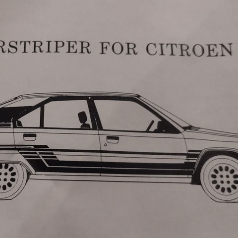 Originale dekorstriper for Citroën BX