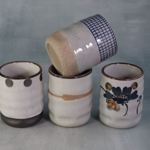 4 keramikkopper uten hank, Koselig gave