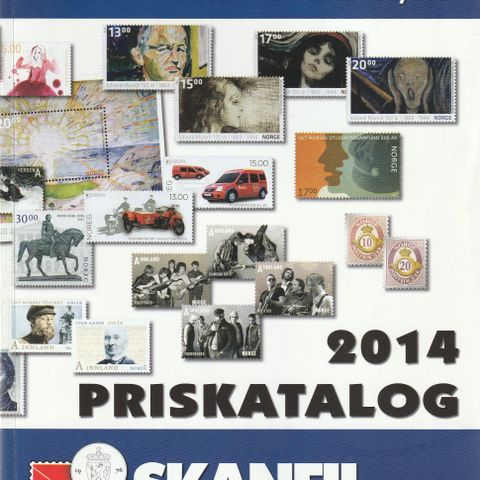 Norske frimerker 2014 Priskatalog  Skanfil for samlere as  o.omslag