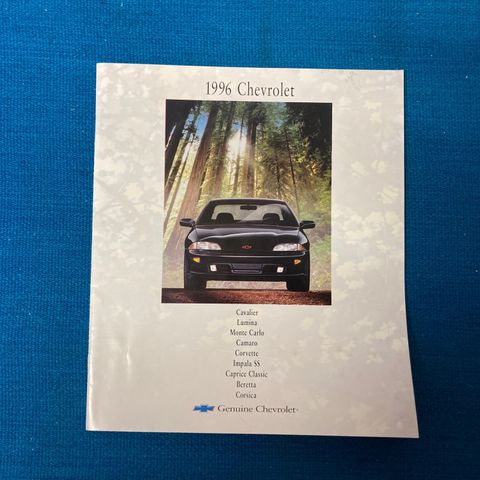 CATALOG OVER ALLE CHEVROLET MODELLER I 1996