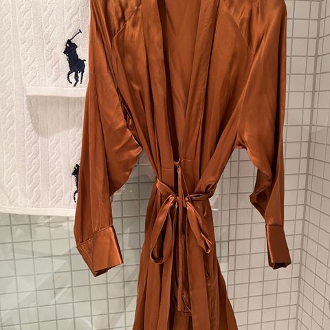 Ny Lady avenue Silke Kimono Cognac Morgenskåpe silk robe