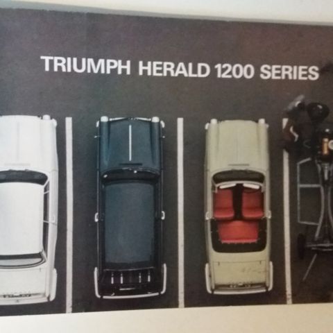 TRIUMPH HERALD 1200 Serie -brosjyre. (NORSK)