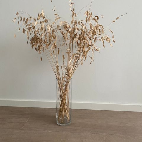 Vase med tørkede blader