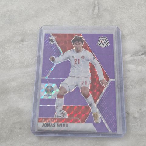 Jonas Wind /70 Rookie Danmark Panini 2021 Prizm Mosaic Purple euro 2020