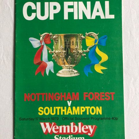 Program  Nottingham Forest - Southampton Ligacup Finale 1979