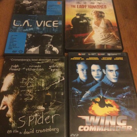 Wing Commander - Lady Vanishes - L.A. vice - Spider.    Norske tekster