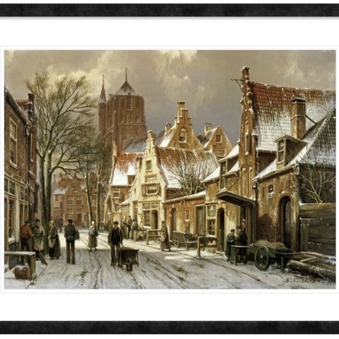 Willem Koekkoek: "Winter Scene/Vintermotiv" giclee