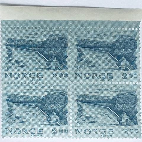 Norge 1979  Norsk ingeniørkunst Vessingsjø dam  NK 848   4-blokk  Postfrisk