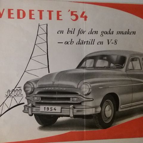 1954 VEDETTE -brosjyre.