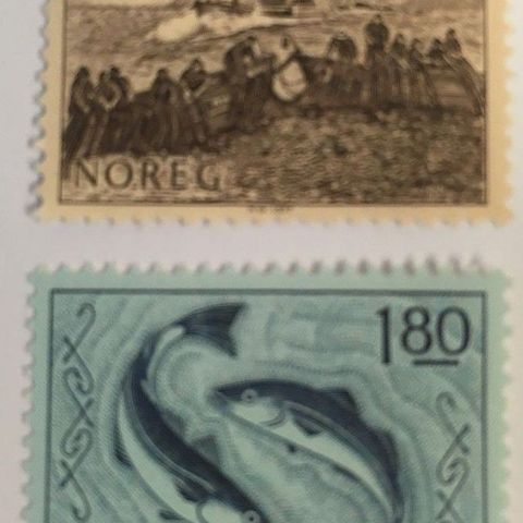 Norge 1977   Fisk og fiske   NK 799 og NK 800    Postfrisk