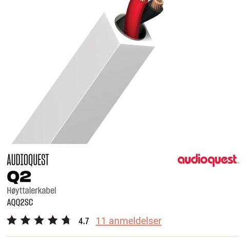 Audioquest Q2 høyttalerkabler