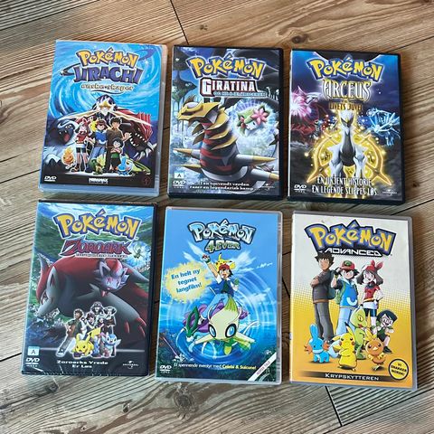 Pokémon filmer på DVD (Norsk tale)