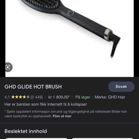 Ubrukt ghd glide hot brush