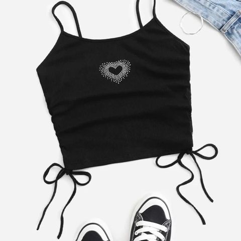 Rhinestone crop-top