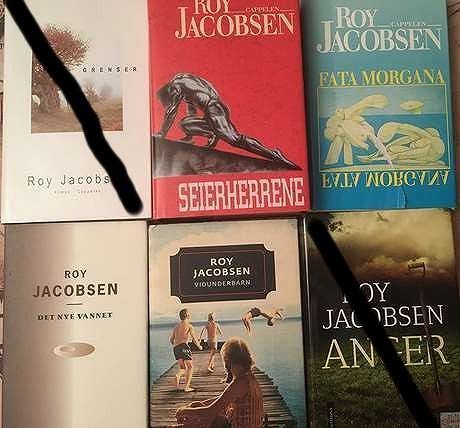 Roy Jacobsen:6 forskjellige innbundne bøker   kr 25 /stk - alle kr 120