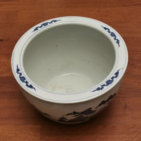 Kinesisk porselen potte skjoldet