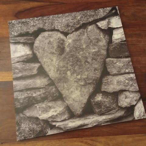 Lerret bilde av stein hjerte / St. Clement Heart stone