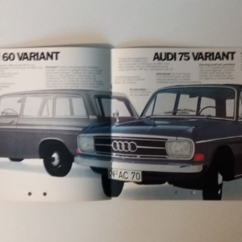 AUDI 60/75 Variant -brosjyre.