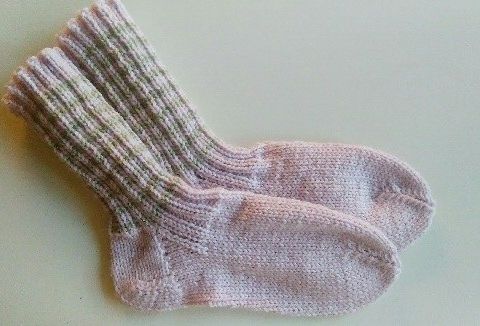 Nye hjemme strikket sokker for sko str. 37 / 38 i super wash ull