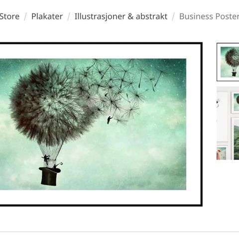 Bilde med ramme Business poster inkl sort ramme