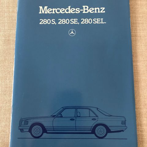 Originalbrosjyre Mercedes 280 S, 280 SE og 280 SEL