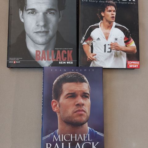 Michael Ballack biografier/bøker 3 stykker. Engelsk/tysk