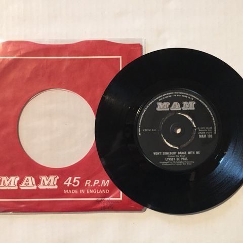 LYNSEY DE PAUL / WON'T SOMEBODY DANCE WITH ME - 7" VINYL SINGLE