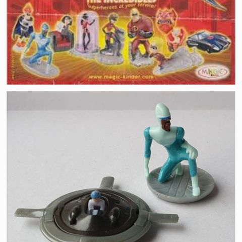 2 Disney/Pixar "De Utrolige" Kindereggfigurer fra 2005