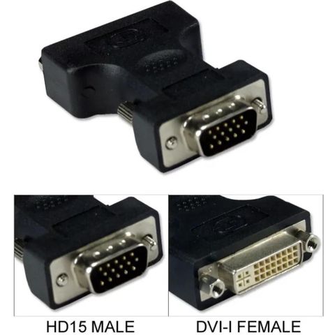 QVS VGA HD15-Male to DVI-Female Flat Panel Display Video Adapter CF15D