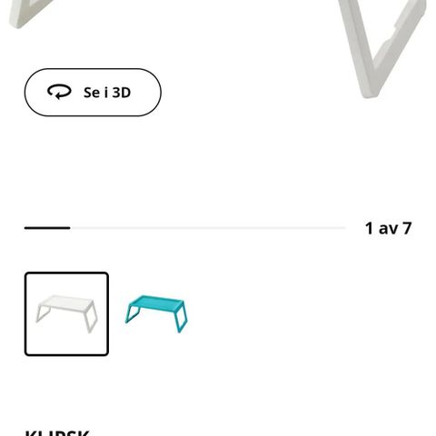 Sengebord frå Ikea