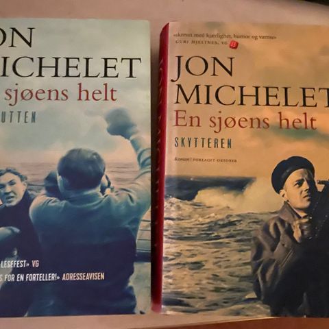 2 stk bøker av Jon Michelet kr 30,- pr stk